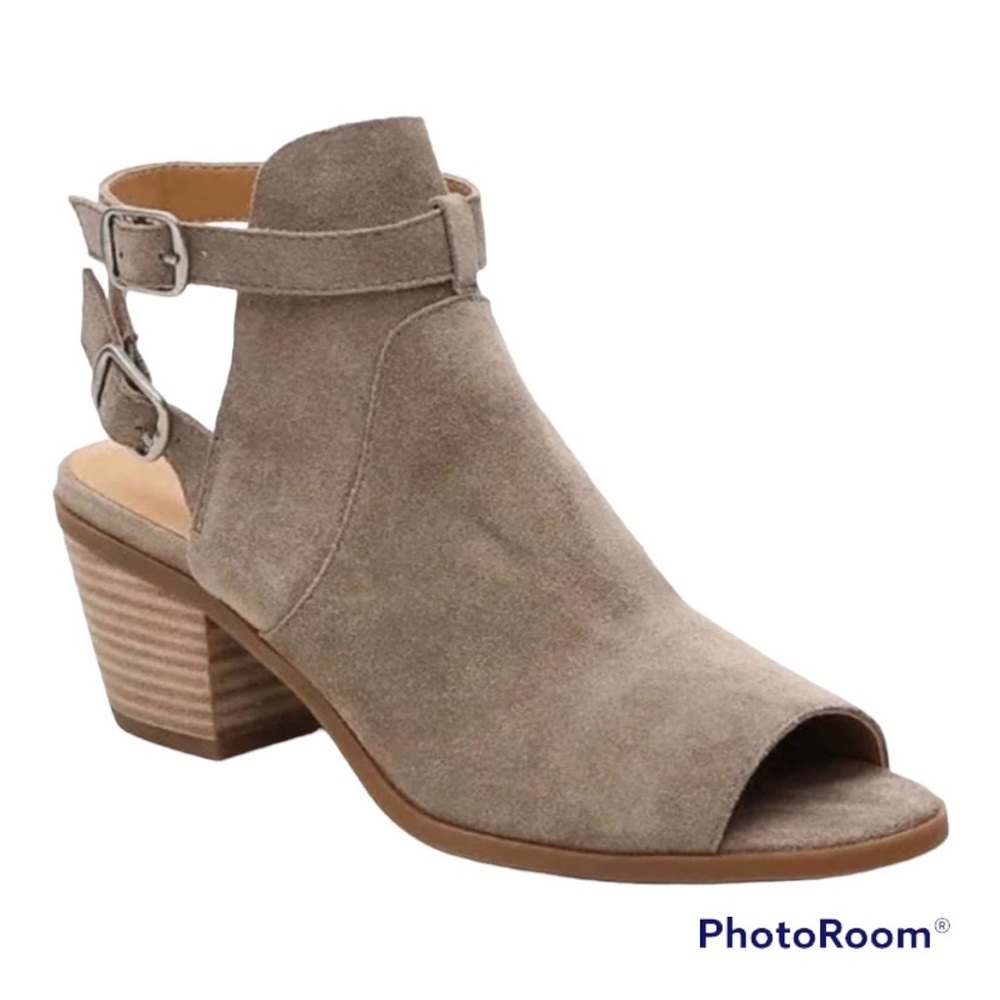 Lucky Brand Tan Suede Bain Booties Sandals